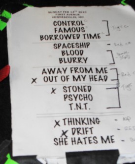 Puddle of Mudd Set List